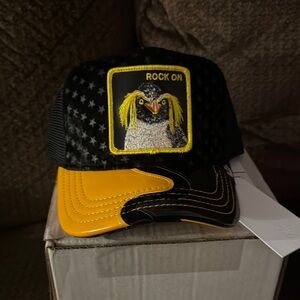 Black and Yellow Penguin Trucker Hat